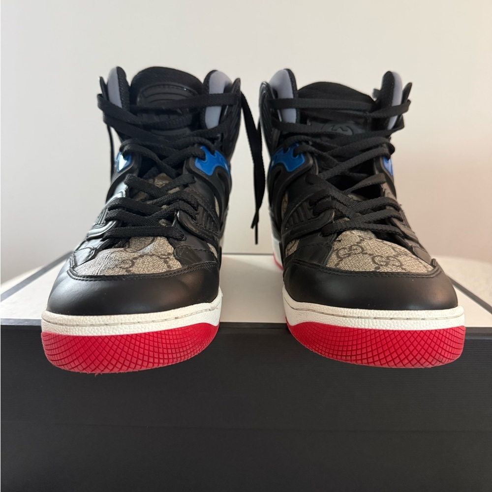 Gucci Men’s Basketball Sneaker “Black Demetra” Size 7+ / US 8 - Picture 3 of 8